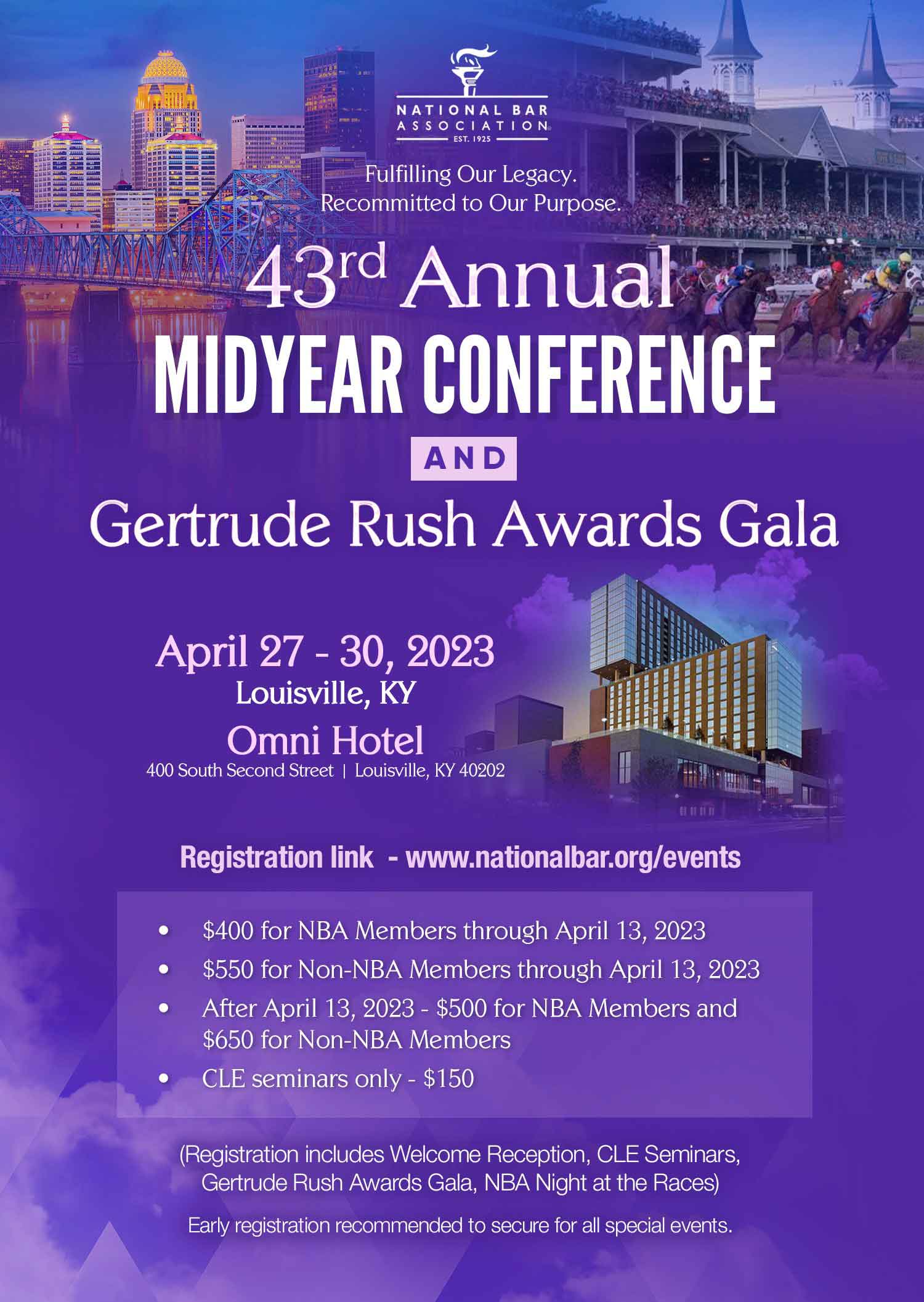 43rd Annual Midyear Conference & Gertrude Rush Awards Gala